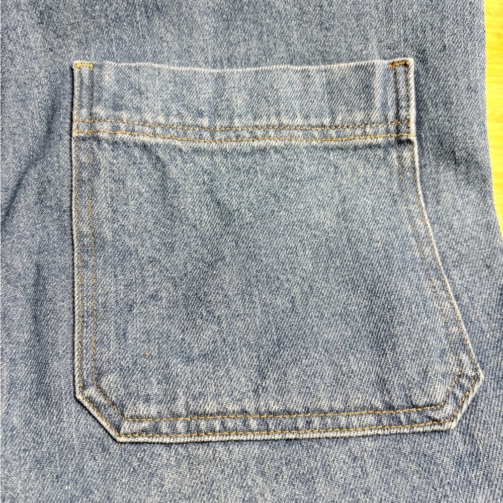 Lisa Says Gah- Farrah Denim Jumpsuit-Coveralls in vintage indigo. Size L - Picture 7 of 9